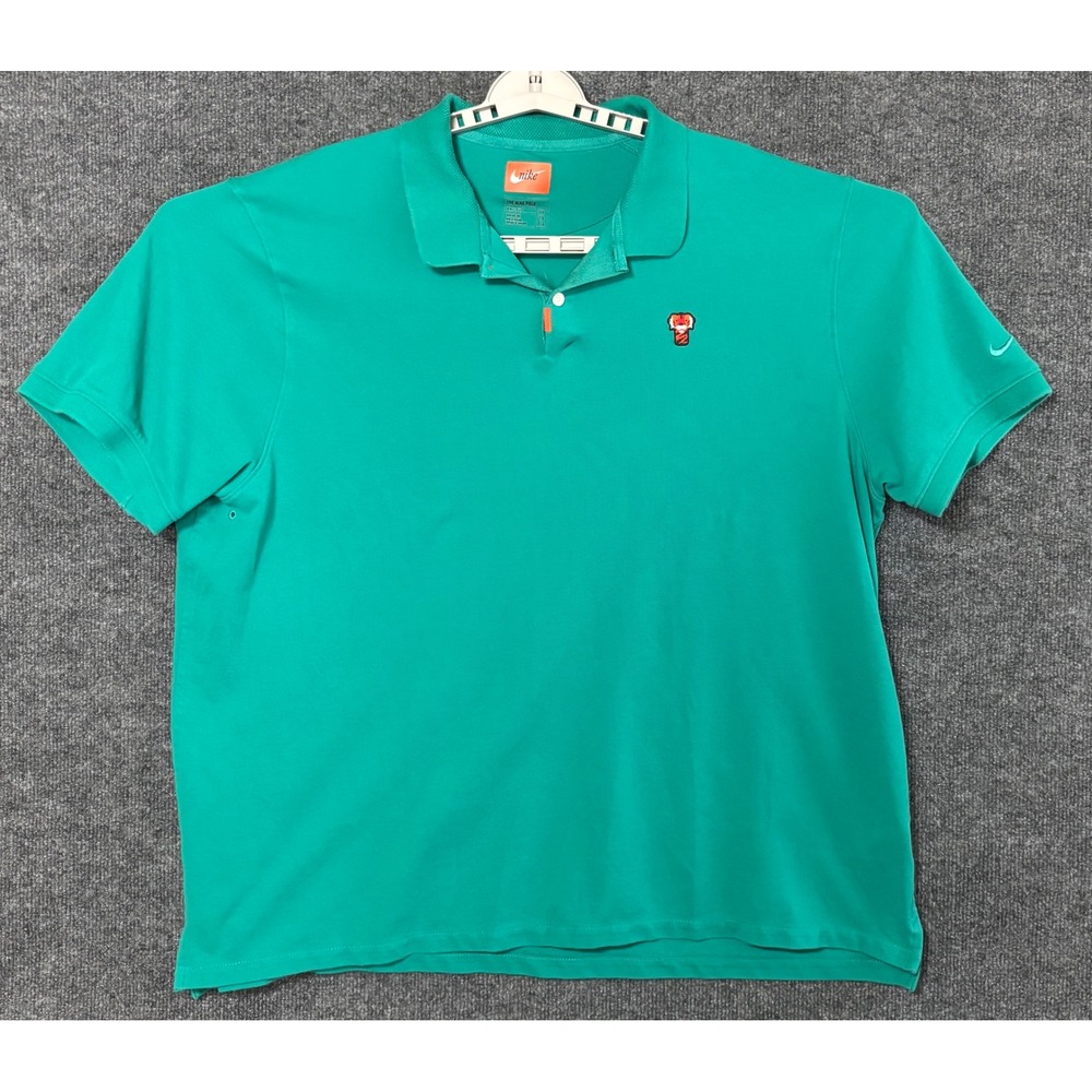Nike Dri Fit Golf Polo Shirt Tiger Woods "Frank" Men's XXL Short‎ Sleeve Golf